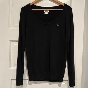 Lacoste Black Scoop Neck Sweater 🐊
